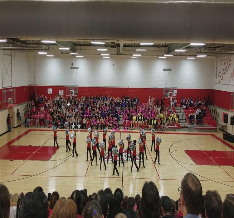 Razoretees at Waltrip HS for competition 